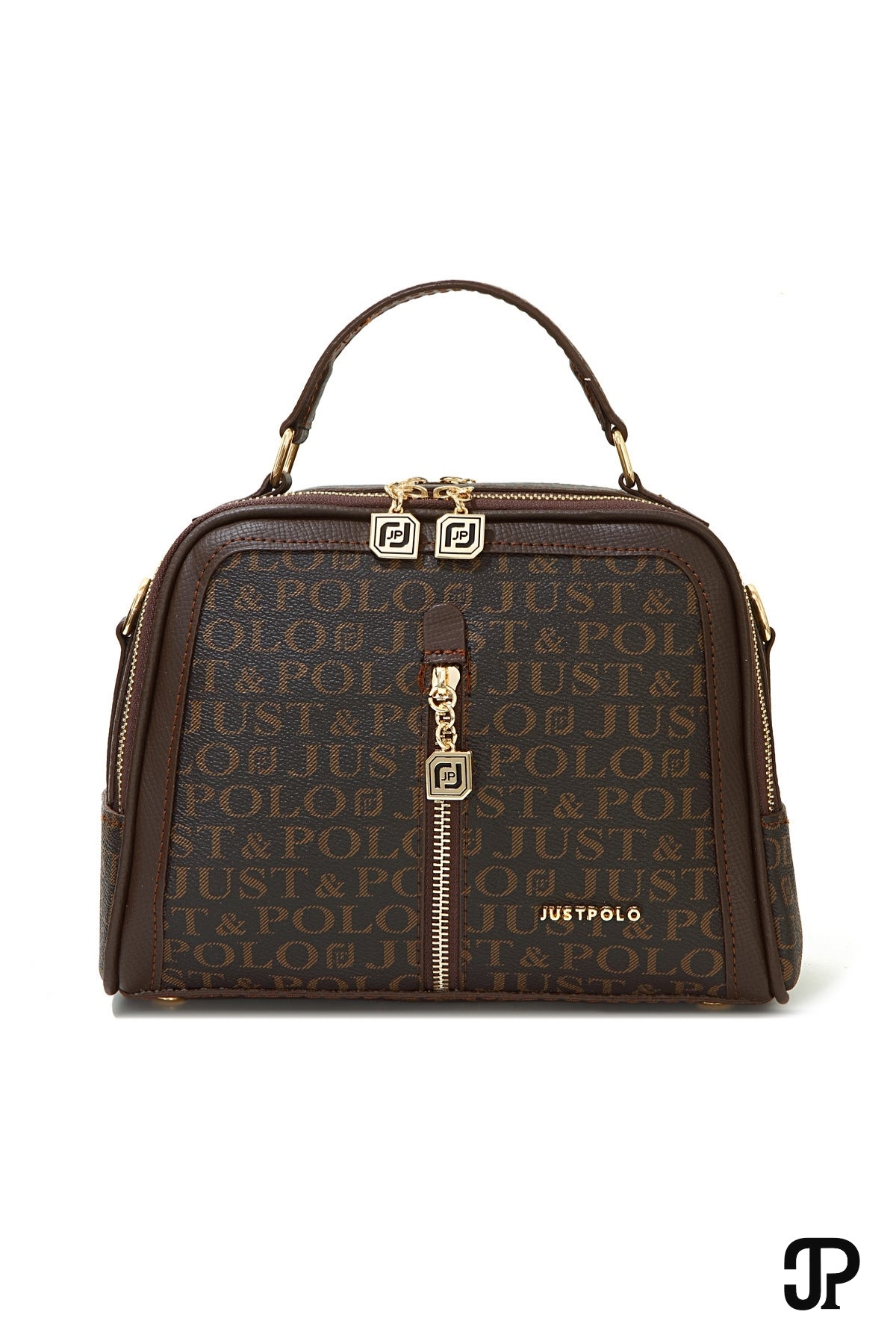 Just Polo Original Women's New Season Luxury Soft Leather Adjustable Crossbody Stylish Hand and Shoulder Bag Brown - MALLTURK