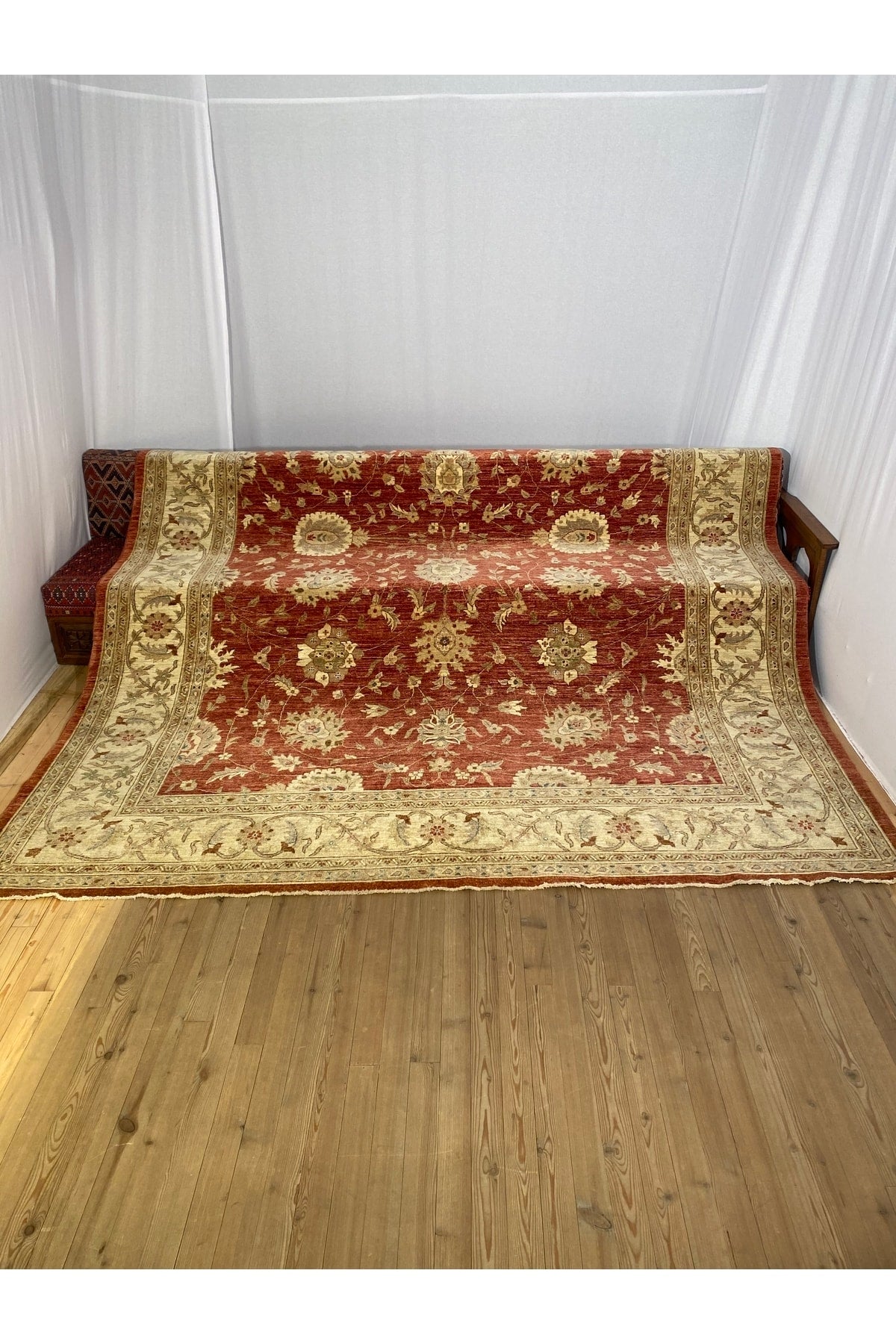 SIRVAN Rug Hand-Woven Usak Rug-310 X 425 - MALLTURK