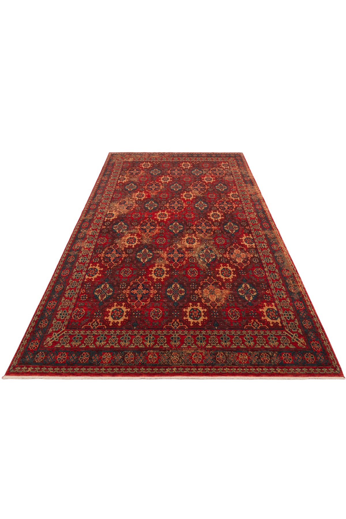 Cool Rug Mardin Red Anatolian Pattern Classic Dort Mevsim Soft Wool Hand-Woven Salon Living Room Rug