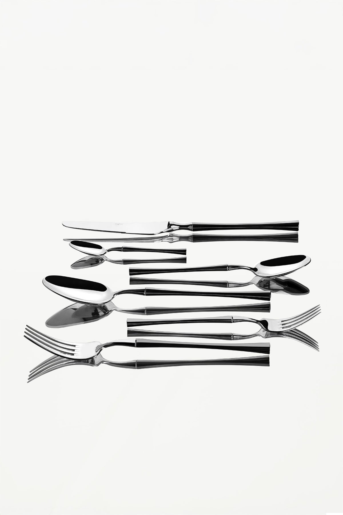 Nehir marbella Satin 12 Place Setting 72 Piece Boxed Flatware Set - MALLTURK