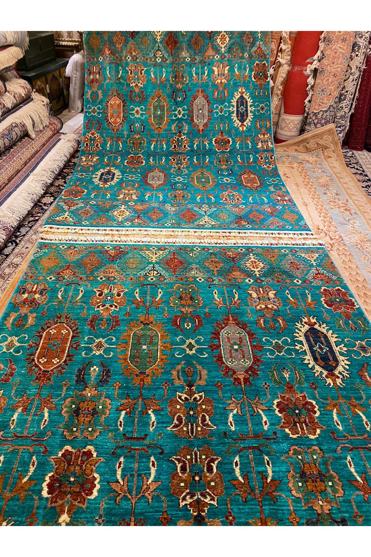 RD RAMAZAN DAG Hand Rug Art Hand-Woven Afghan Rug Premium Quality Natural Dye Two Pieces 2.10x1.52