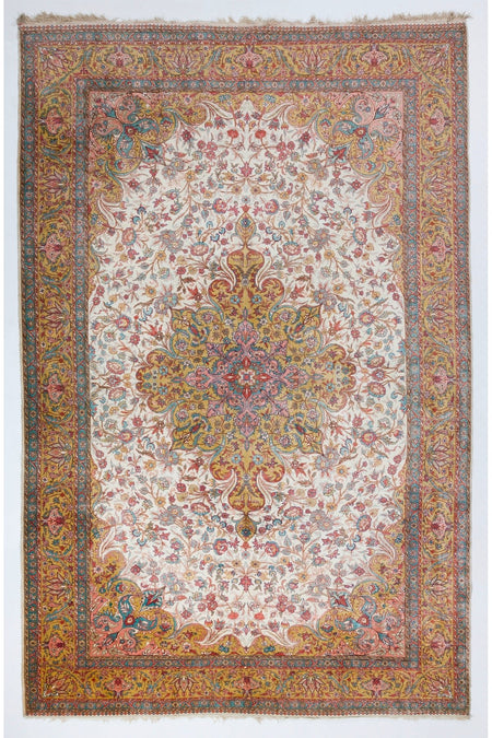 Tekin 220x335 Cm 100% Silk Eski Magnificent El Yapimi Kayseri Rug - MALLTURK