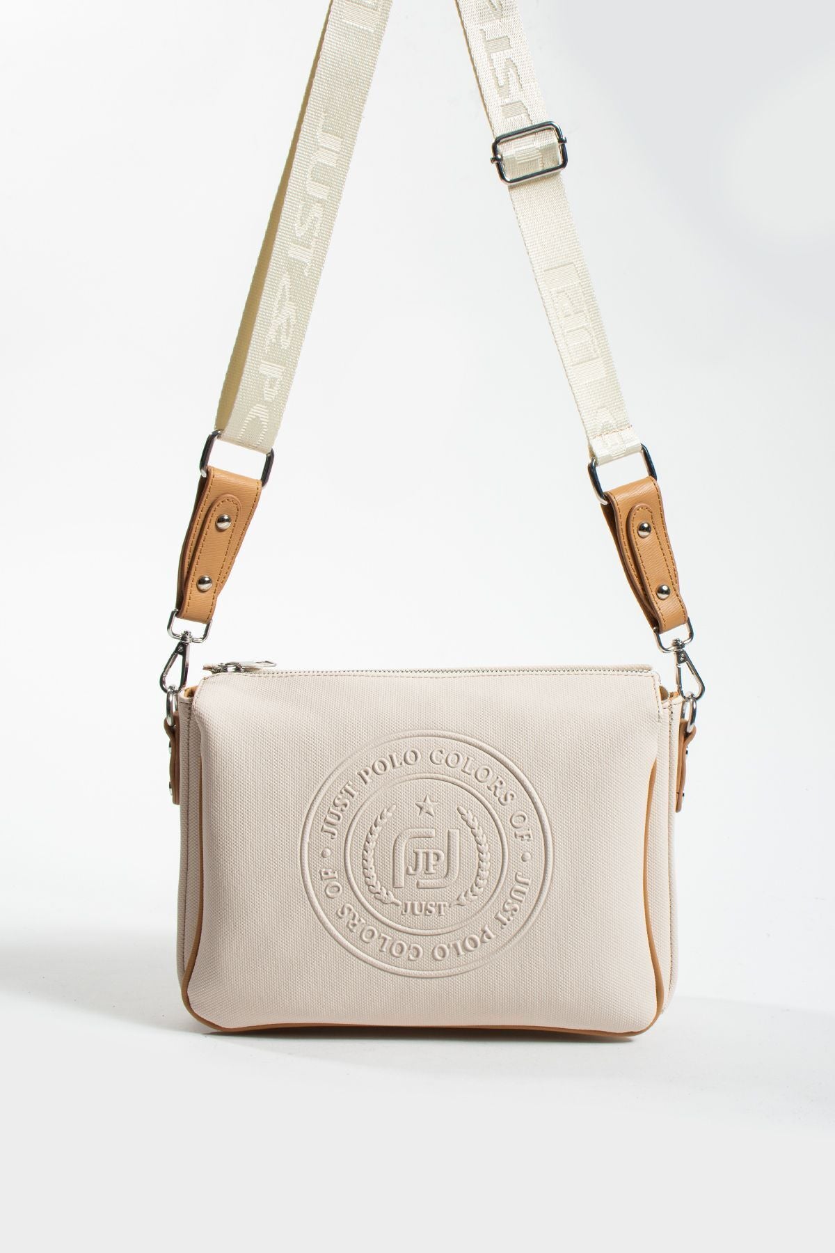 Just Polo Women's Shoulder & Messenger Bag Color Beige - MALLTURK