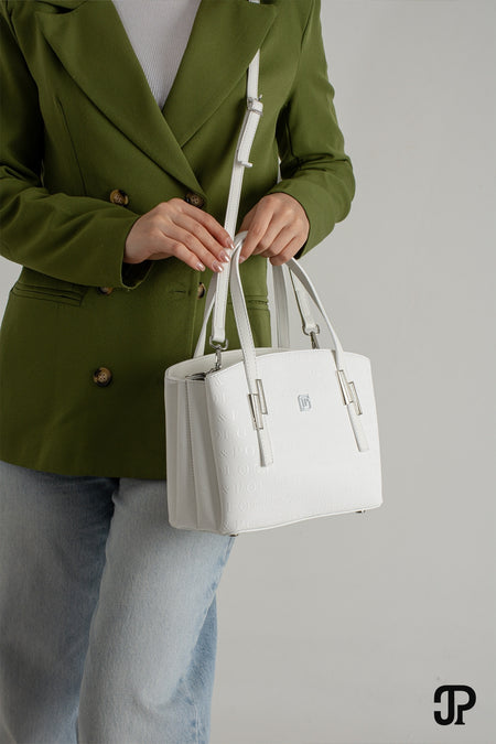 Just Polo Original Women's New Season 5-Compartment Luxury Soft Leather Adjustable Crossbody Stylish Shoulder Bag White - MALLTURK