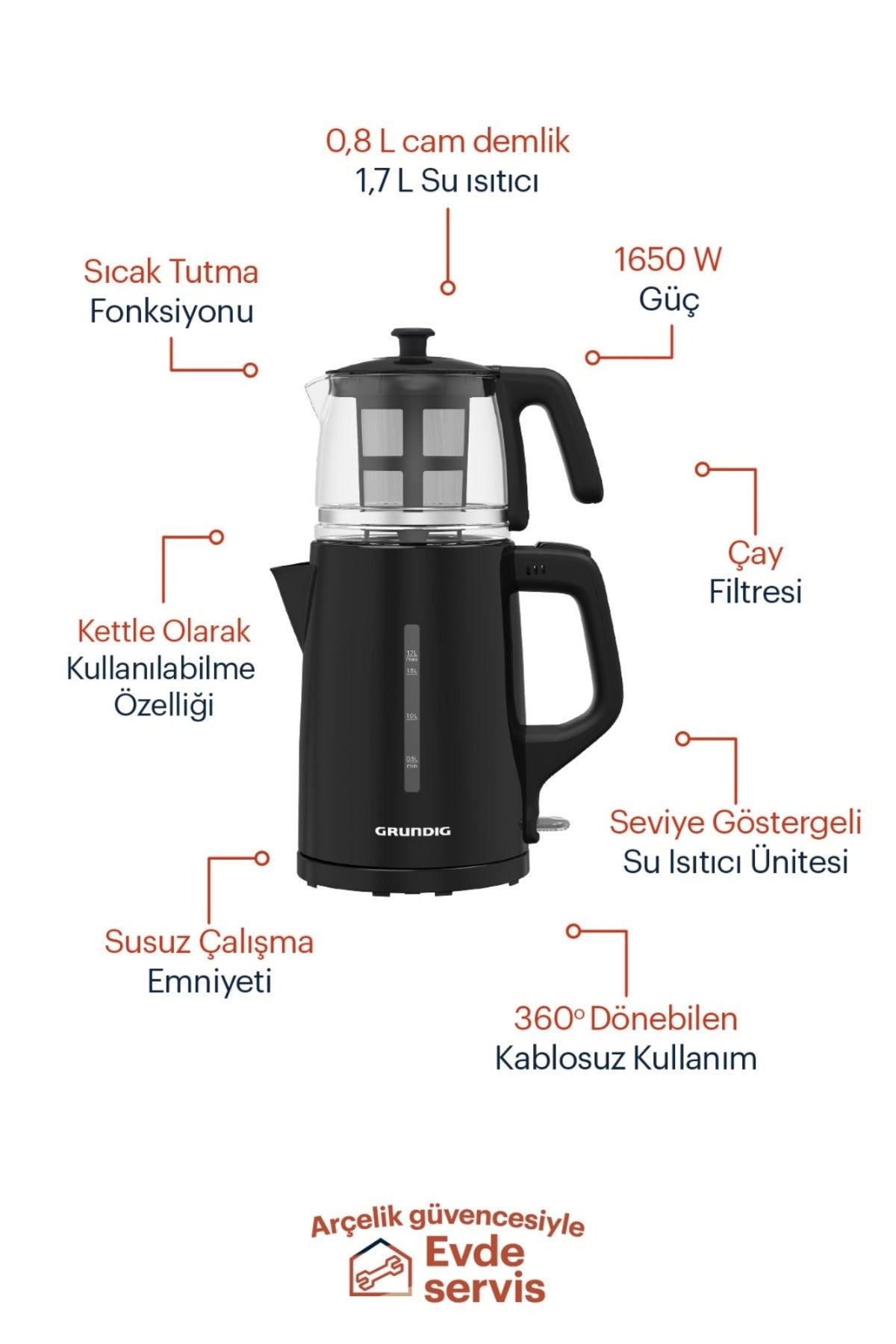 Grundig TM 1520 S Tea Maker - MALLTURK