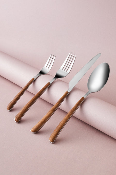 Karaca melia 24 Piece 6 Place Setting Flatware Set - MALLTURK