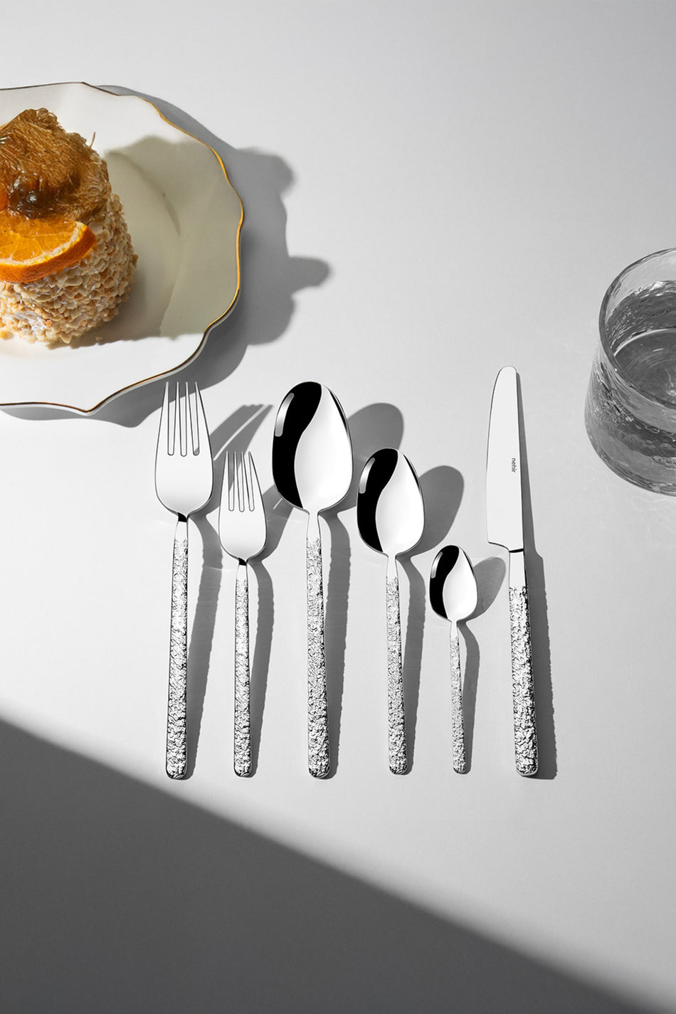 Nehir lyon Plain 6 Place Setting 36 Piece Boxed Flatware Set - MALLTURK