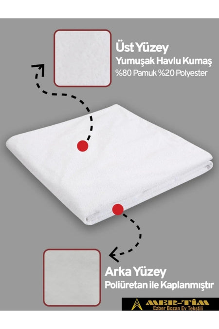 mer-tim ezberbozan ev tekstili Mer tim Waterproof Fitted Mattress Protector - MALLTURK