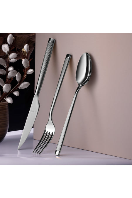 Aryildiz mirabella 84 Piece 12 Place Setting Flatware Set - MALLTURK