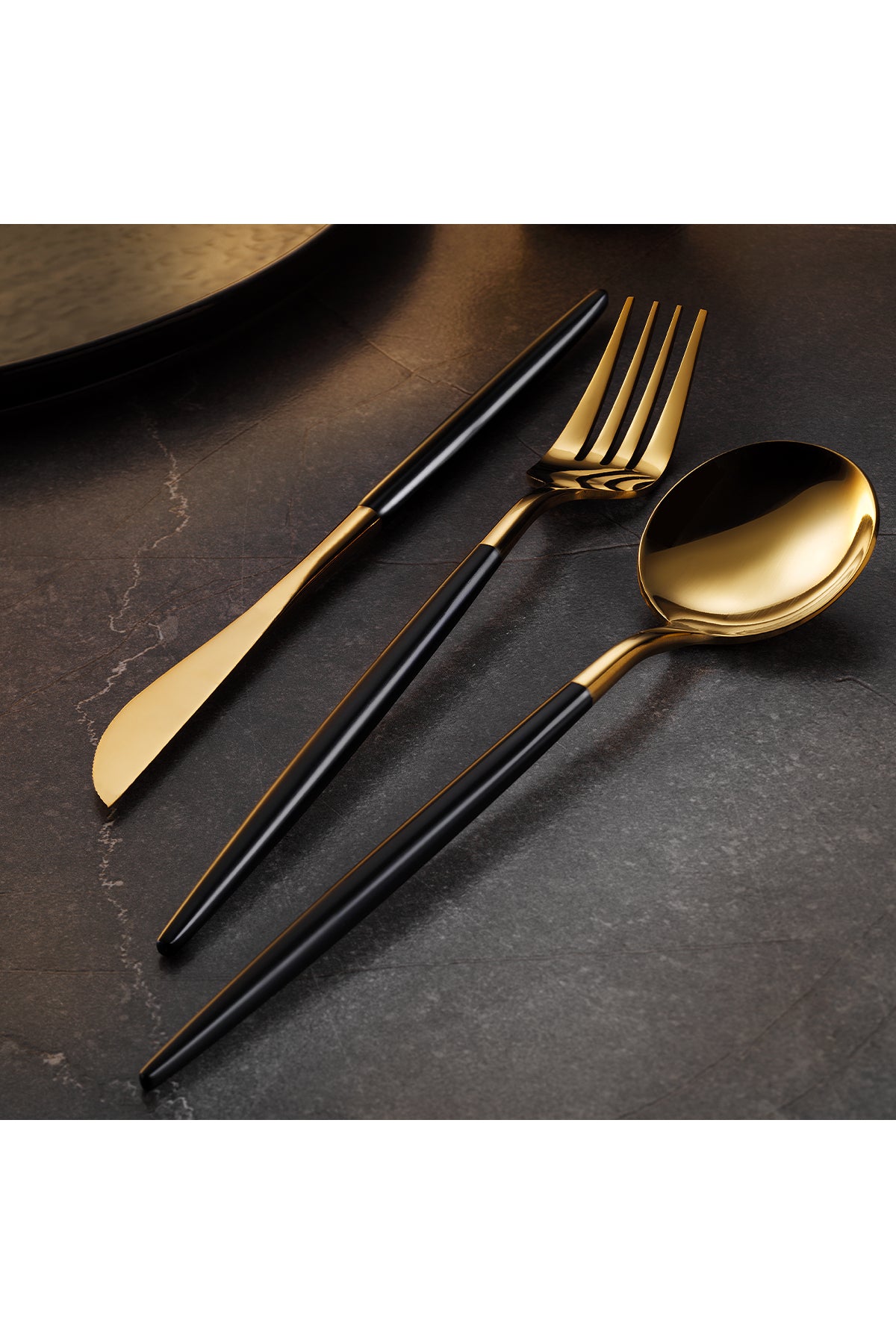 Aryildiz versay white gold 36 Piece 6 Place Setting Flatware Set