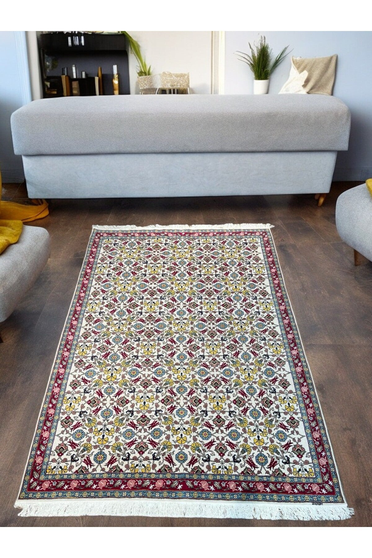SIRVAN Rug Hand-Woven Hereke Rug - 188x297 - MALLTURK