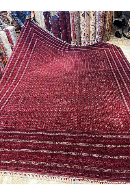 RD RAMAZAN DAG Hand Rug Art Hand-Woven Afgan Haca Roshnai Rug Premium Quality Size 390x300 - MALLTURK