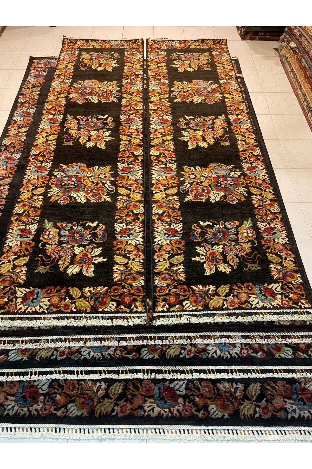 RD RAMAZAN DAG Hand Rug Art Hand-Woven Afghan Rug Karabag Design Premium Quality Size 307x85