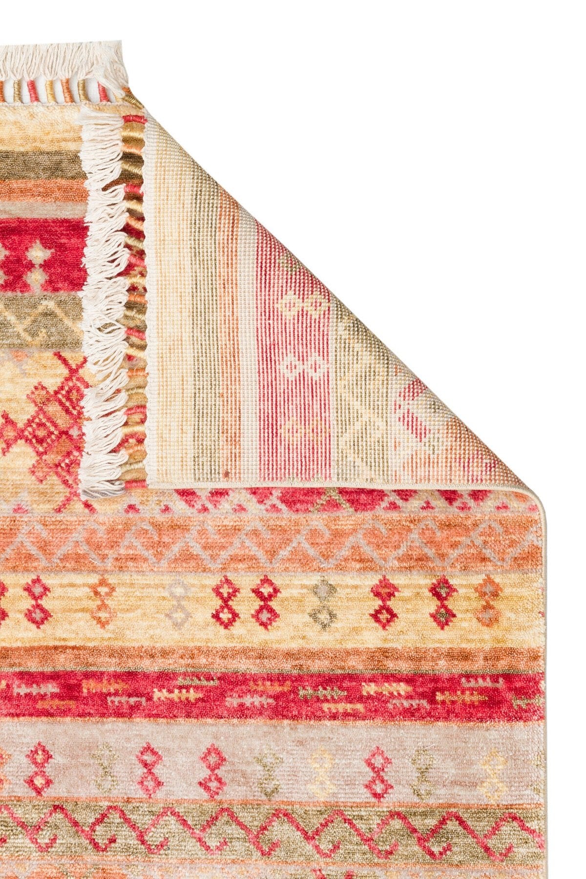 Eko Hali Zara ZR 12 Red Autumn is a special loom rug shaped by the intensive handiwork of women from Usak. - MALLTURK