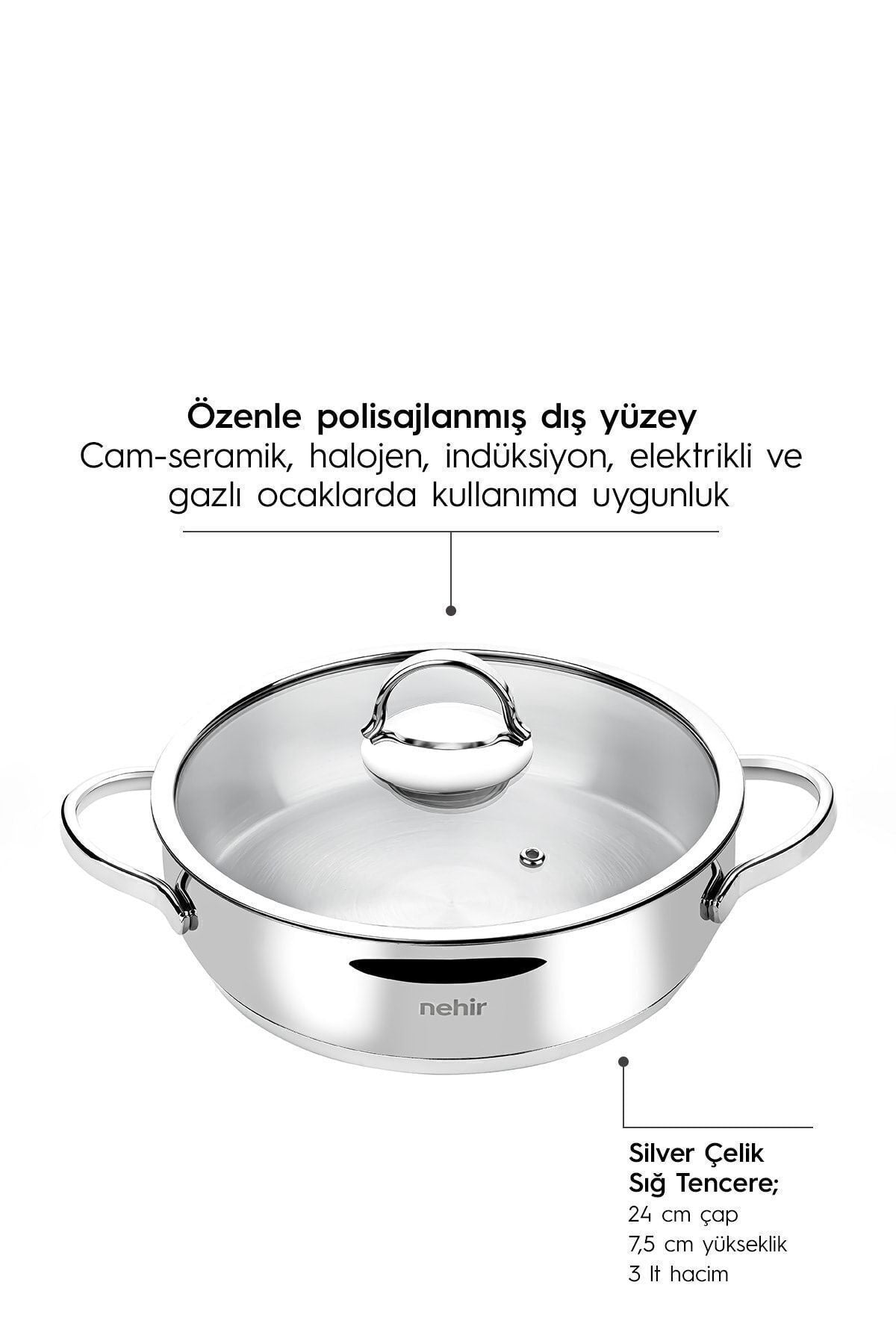 Nehir Luks 8 Piece Cookware Set - MALLTURK