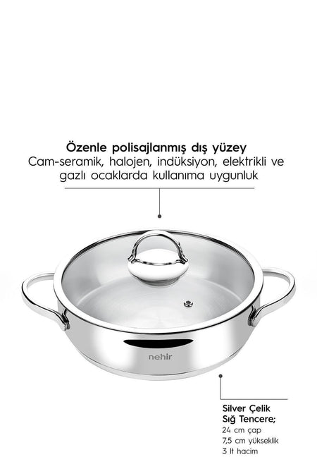 Nehir Luks 8 Piece Cookware Set - MALLTURK