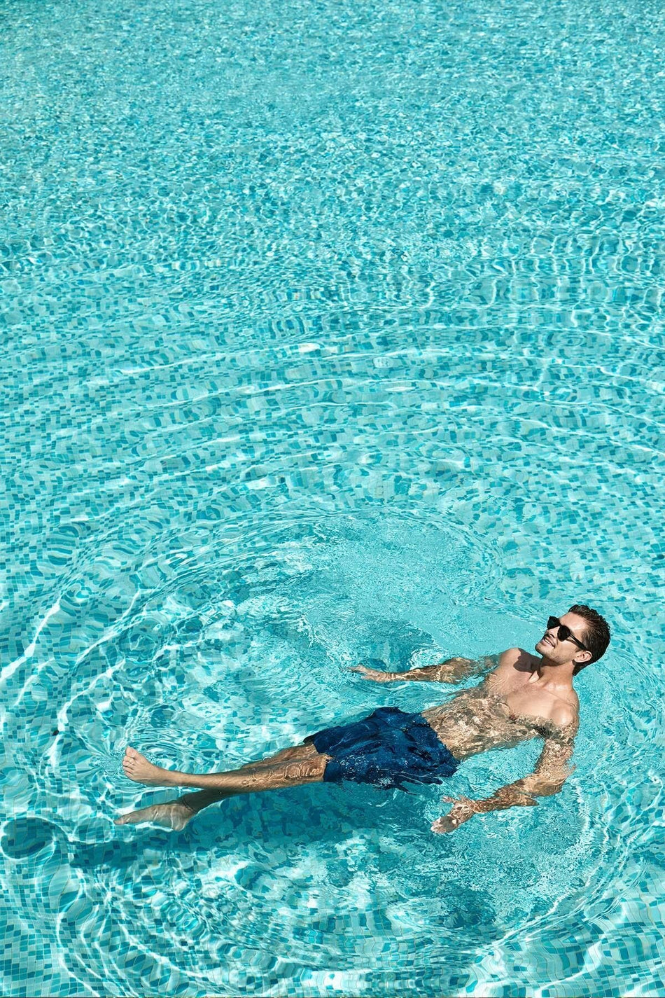 Hasema Sportswear Blue Men's Short Pool and Beach Shorts 5038