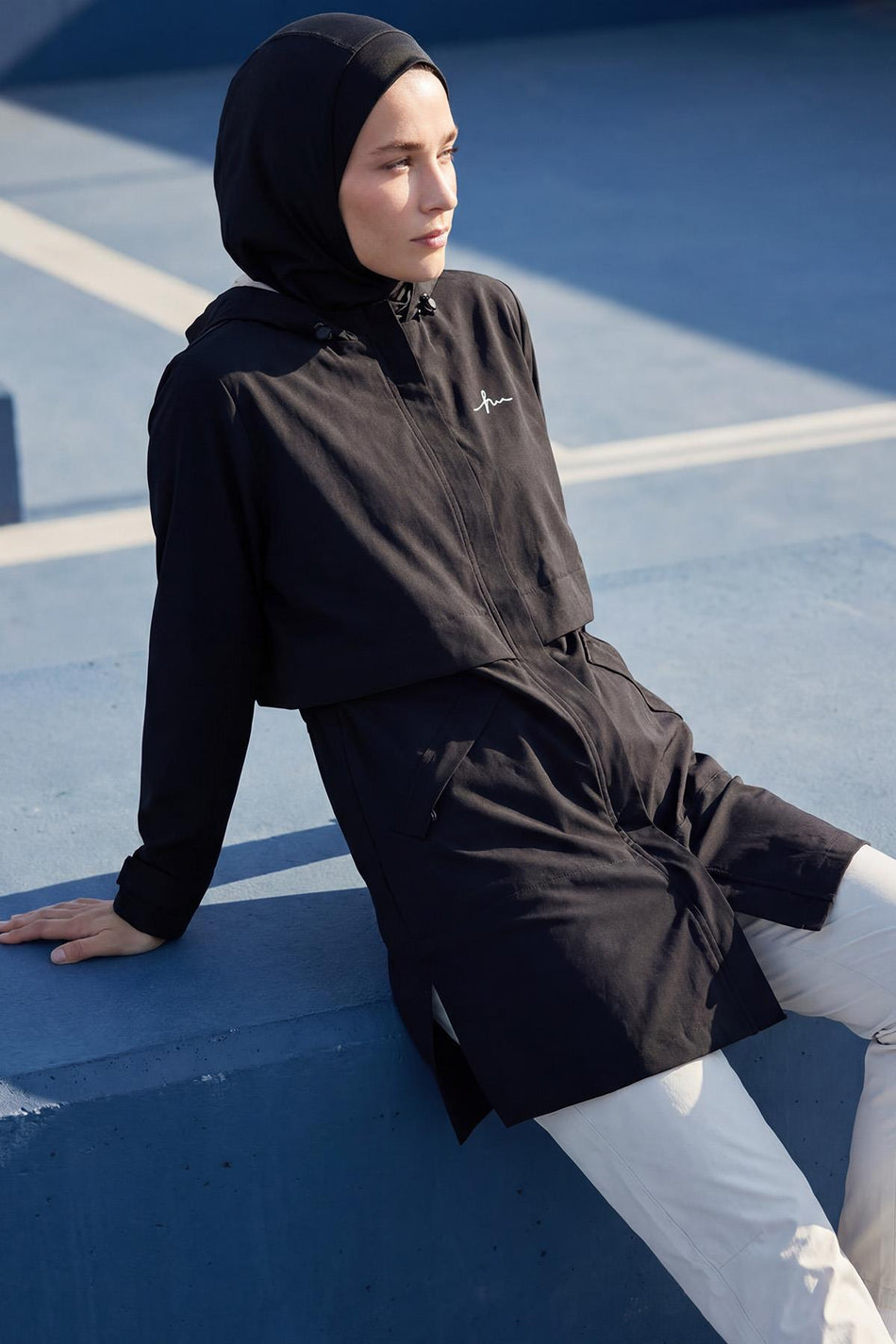Hasema Active H-Per Fit Kapuzen-Wanderjacke in Schwarz ACT-42