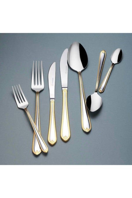 KORKMAZ dilruba gold 84 Piece Flatware Set a2517 - MALLTURK