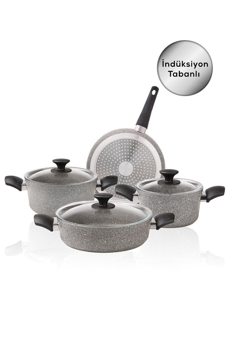 Karaca Biogranit Grey New 7 Piece Cookware Set