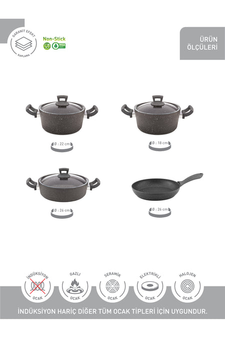 Hascevher Germanitium 7 Pcs Granite Set