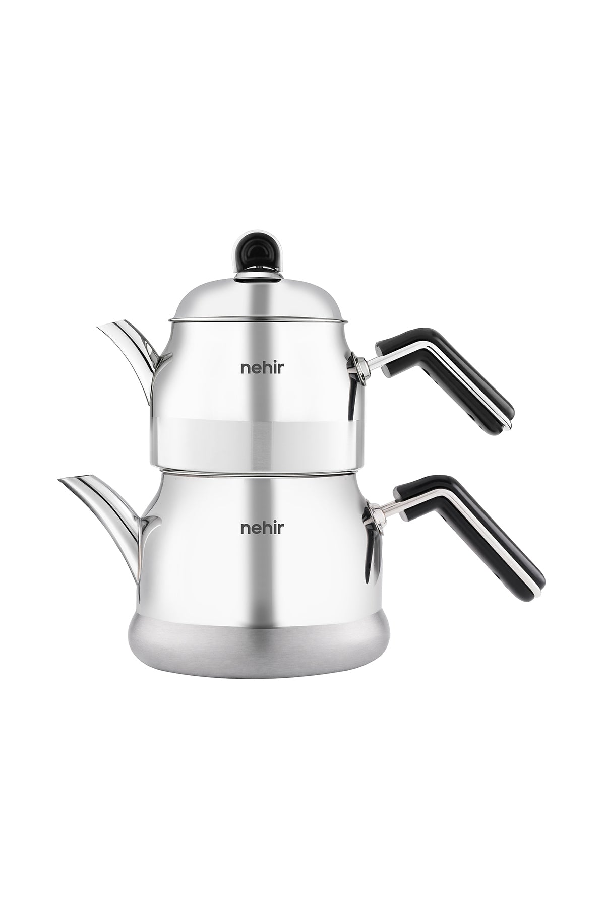 Nehir Lamia Midi Medium Size Stainless Steel 1.00-1.60 Lt. Teapot Set - MALLTURK