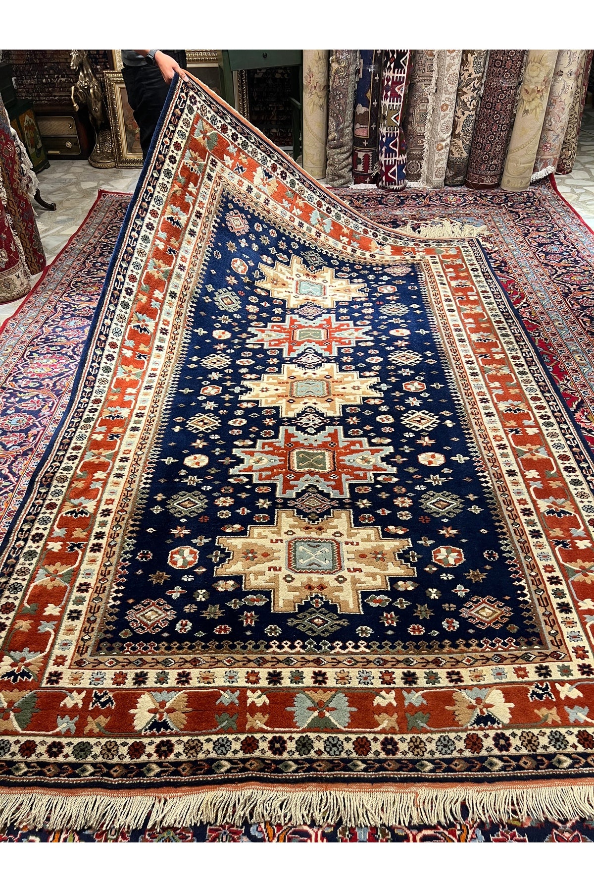 RD RAMAZAN DAG Hand Rug Art Hand-Woven Antik Izmir Yoruk Rug 290x183 - MALLTURK