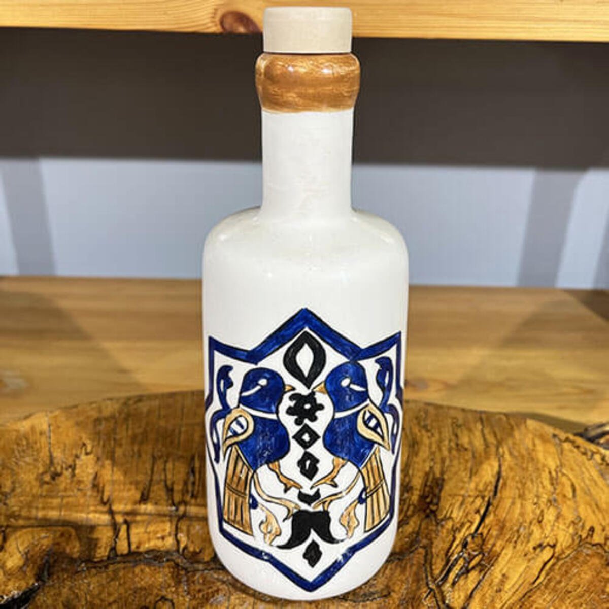 Cini Evi Seljuk Bird Patterned Olive Oil Bottle - MALLTURK
