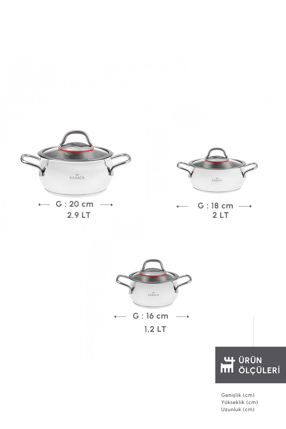 Karaca Emirgan Induction Compatible 6 Piece Midi Set - MALLTURK