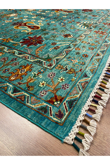 fethiyehalikilim Hand-Woven Afghan Sultani Rug %100 Wool %100 Hand-Woven Natural Decorative Rug Handcrafted Original Design
