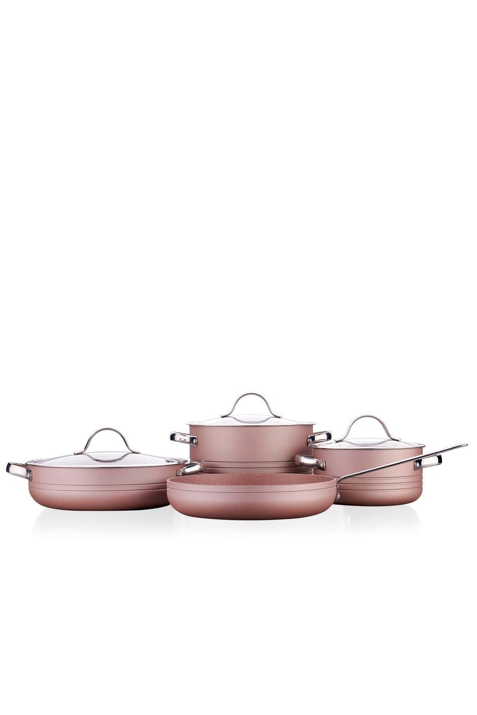 KORKMAZ Linea 7 Piece Rosagold Cookware Set