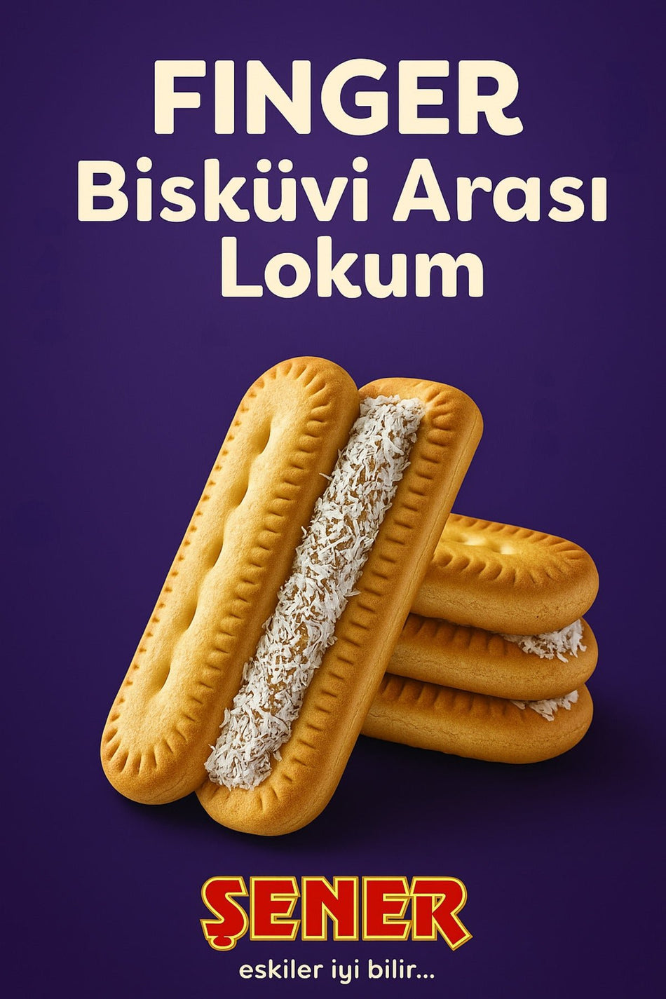 Sener Biscuit Sandwich Turkish Delight finger Biscuit Sandwich Turkish Delight 250 g - MALLTURK