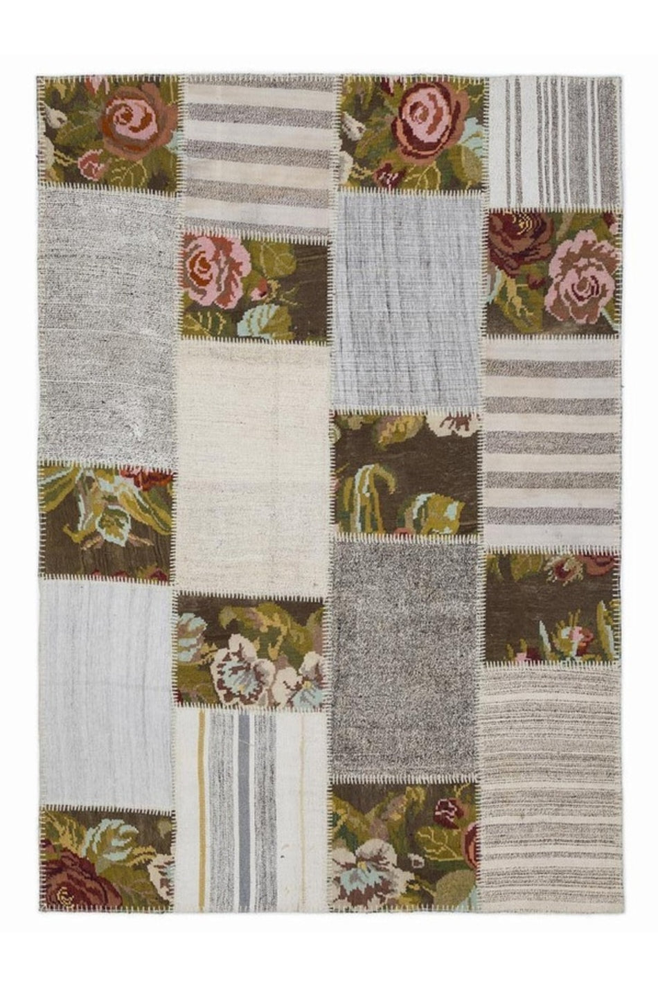 Apex Rug Patchwork Uni Karabag Natural Hand-Woven 1198 160 x 230 cm