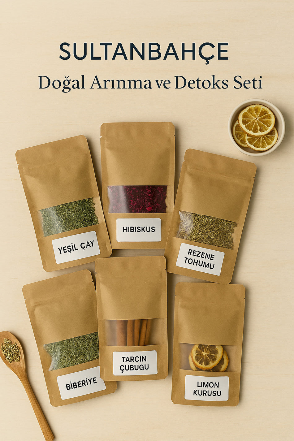 Sultanbahce 6-Piece Natural Set | Herbal Tea Set | Natural Supplement |