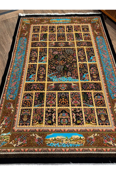 Rustikev Iranian Silk Rug - MALLTURK