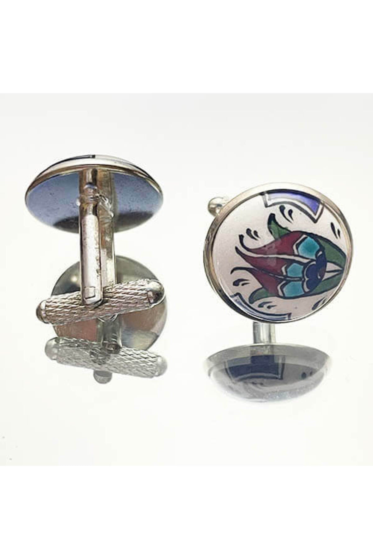 Cini Evi Tek Tulip Tile Cufflinks - MALLTURK