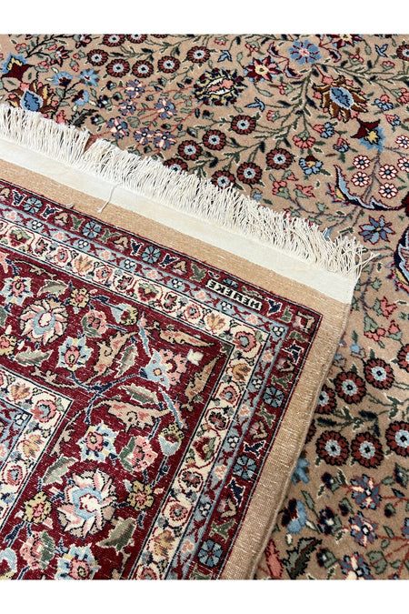 RD RAMAZAN DAG Hand Rug Art Hand-Woven Sumerbank Hereke Rug Signed Seven Mountains Flower Premium Quality Size 305x200 - MALLTURK