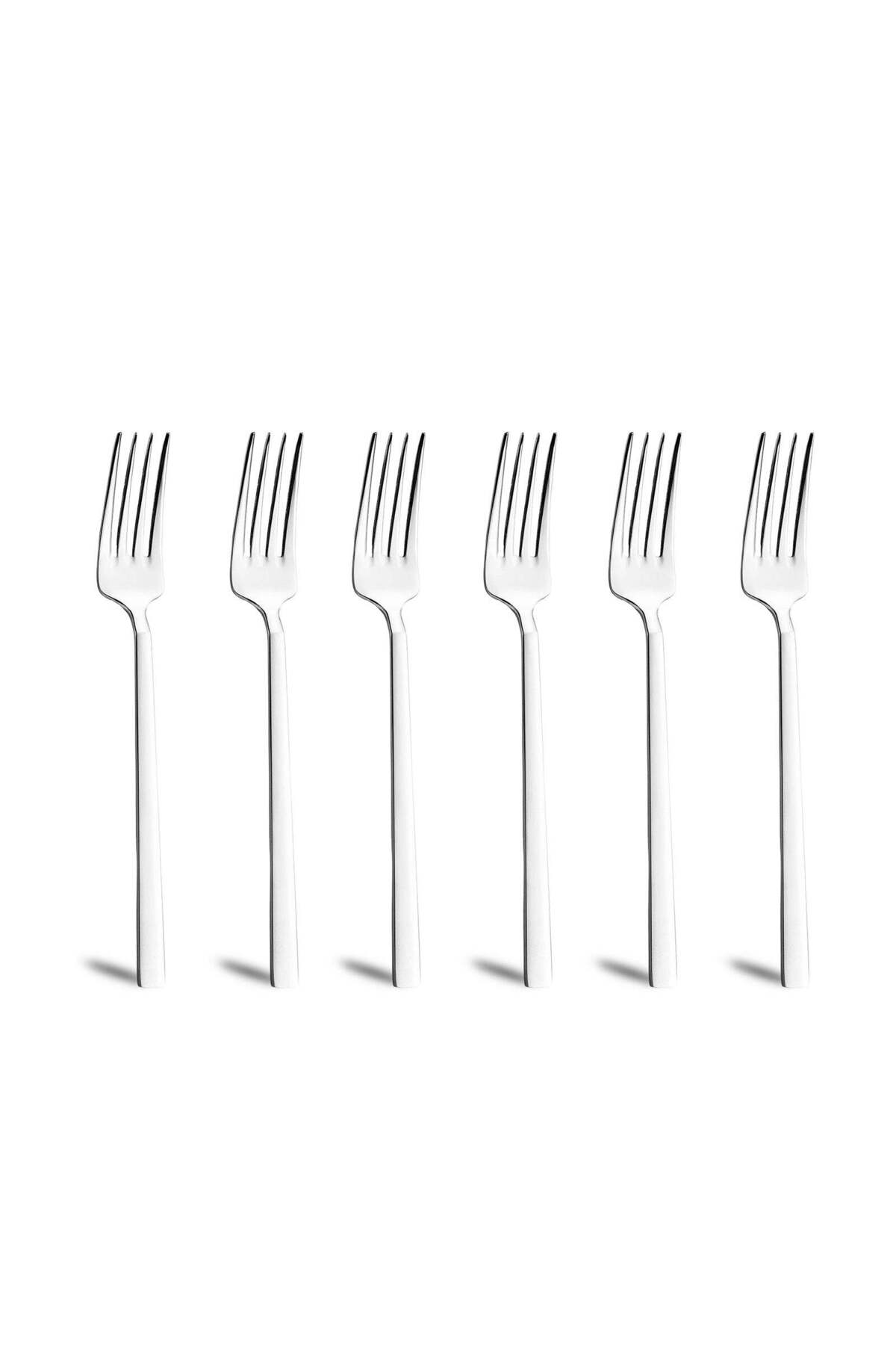 Jumbo 1800 6 Pack Steel tatli Fork takimi - MALLTURK