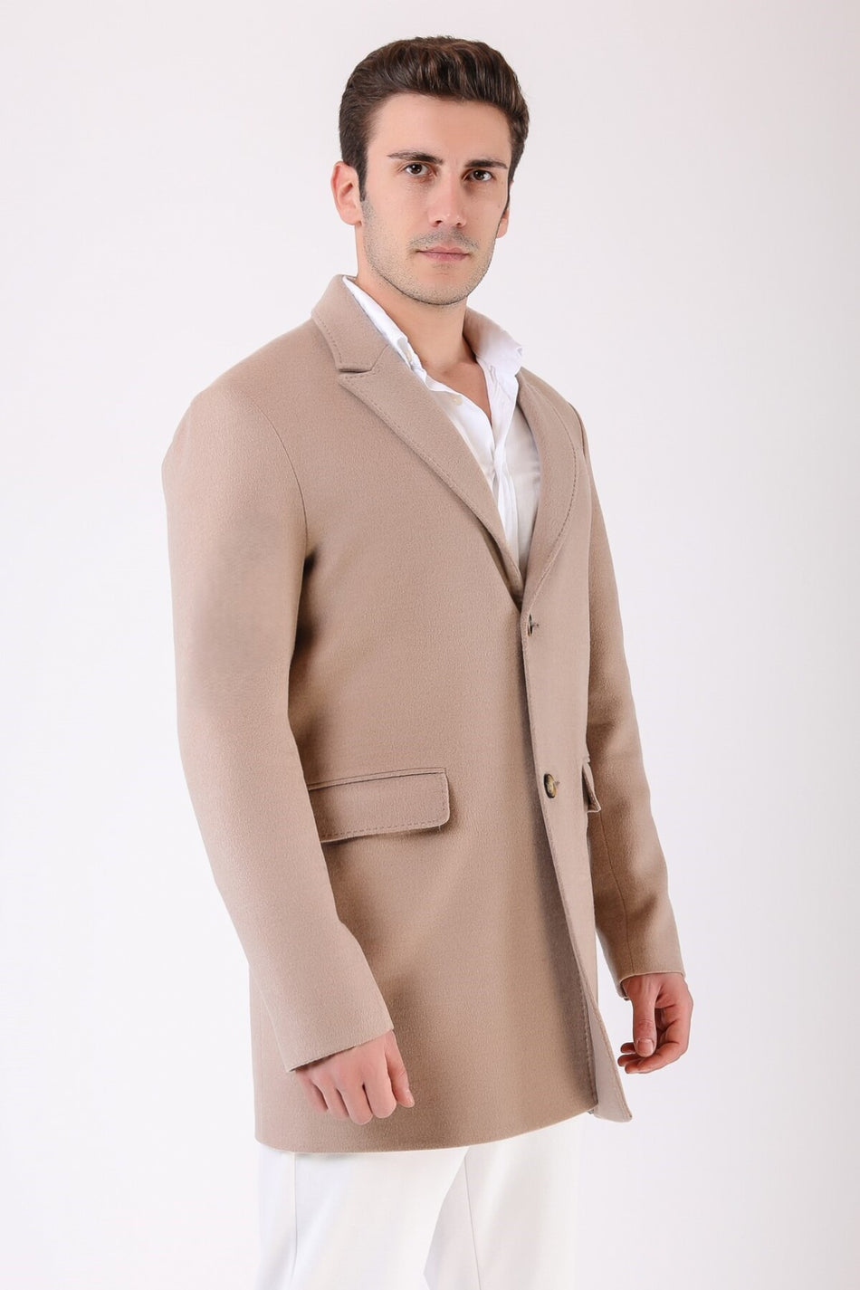 Cappotto in cashmere color crema Leather Club