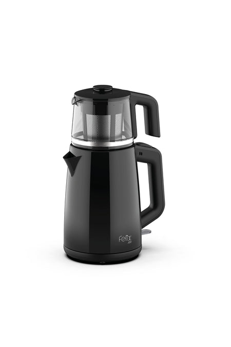 Arzum FL398 Felix Joy Tea Maker, 1 L Glass Teapot, Automatic Shut-off, Black - MALLTURK