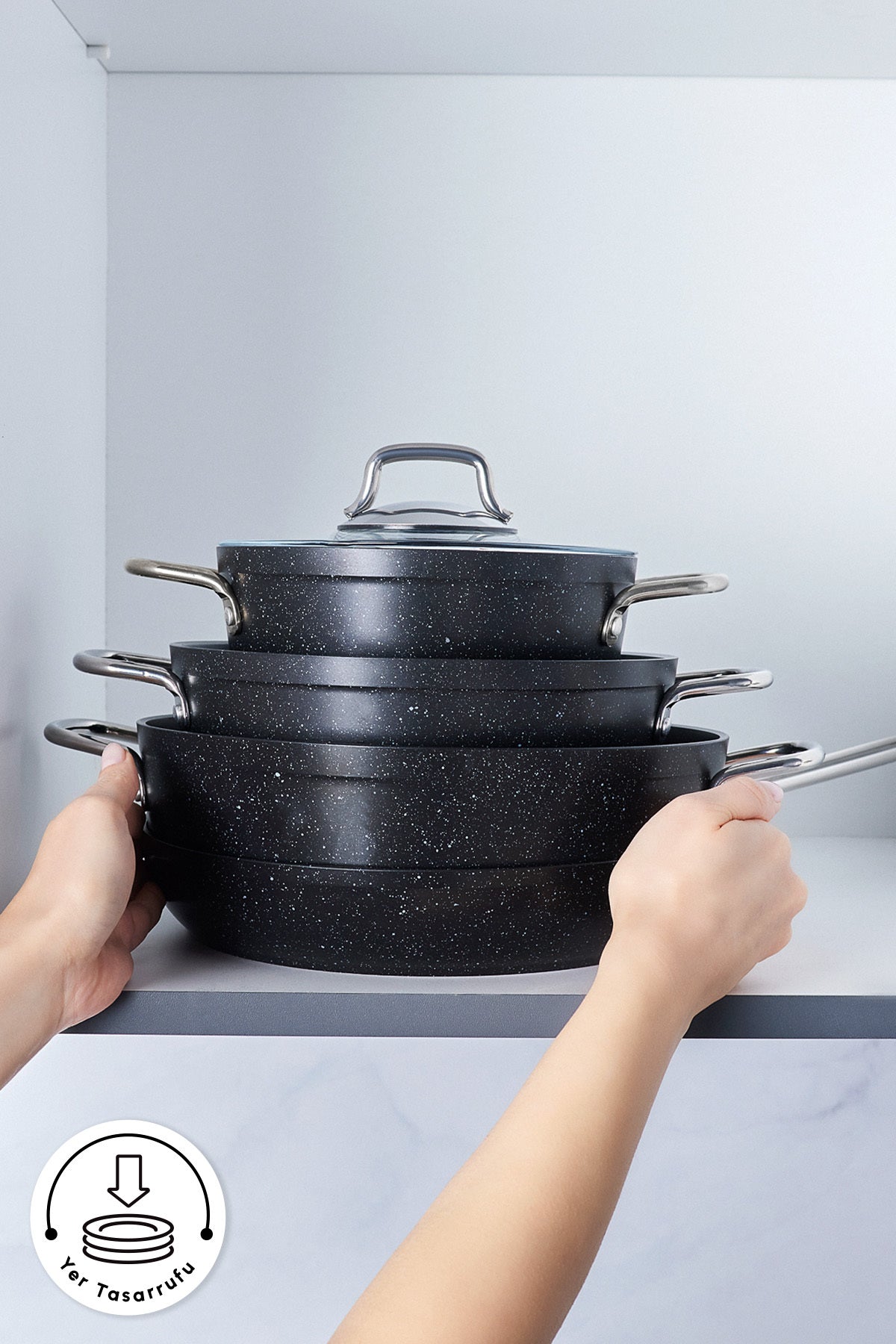 Emsan Biogranit Defne 7 Piece Cookware Set - MALLTURK