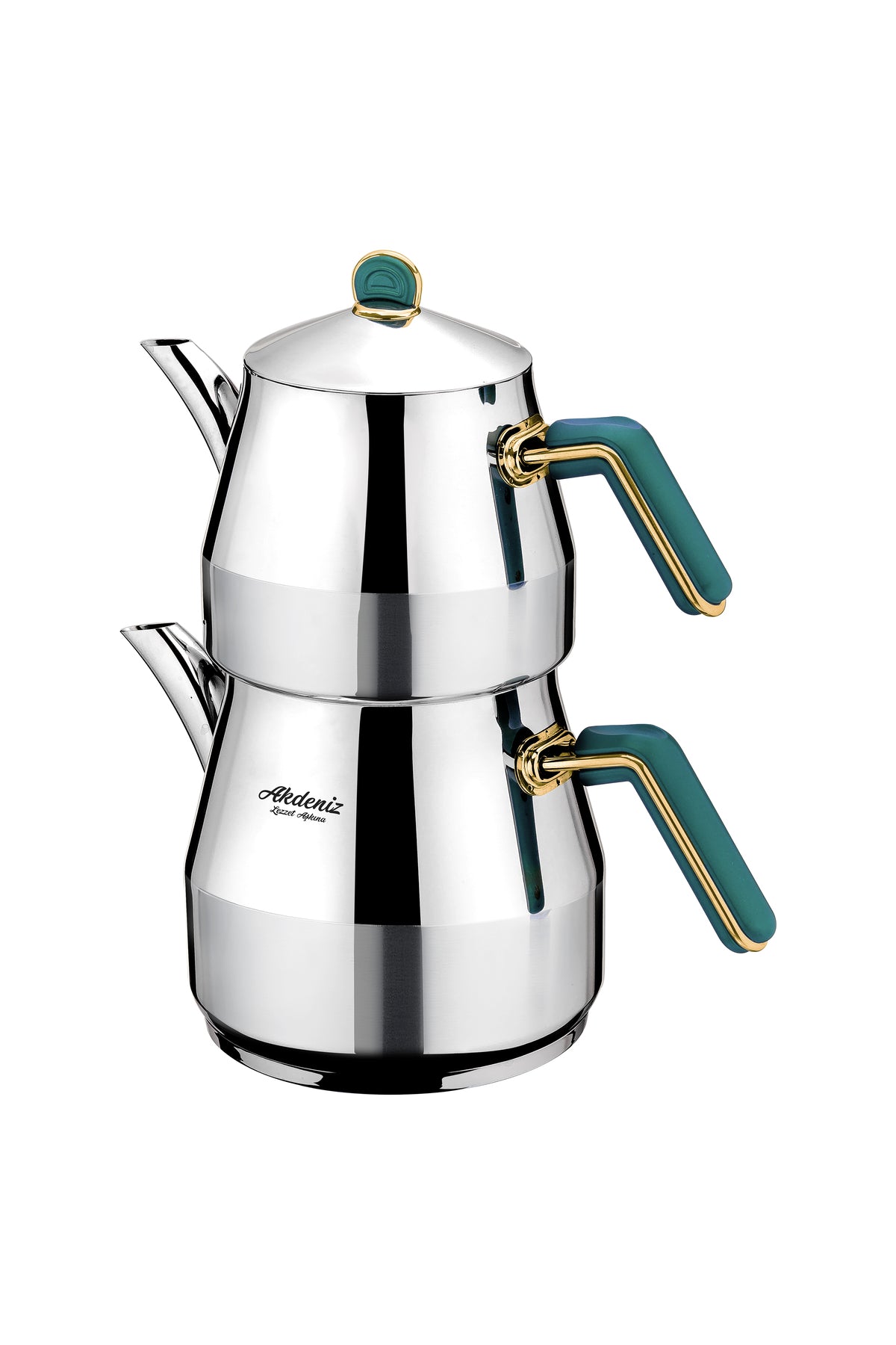 Akdeniz Diamond Elite Green Large Teapot Set 2lt.-3.25lt. - MALLTURK