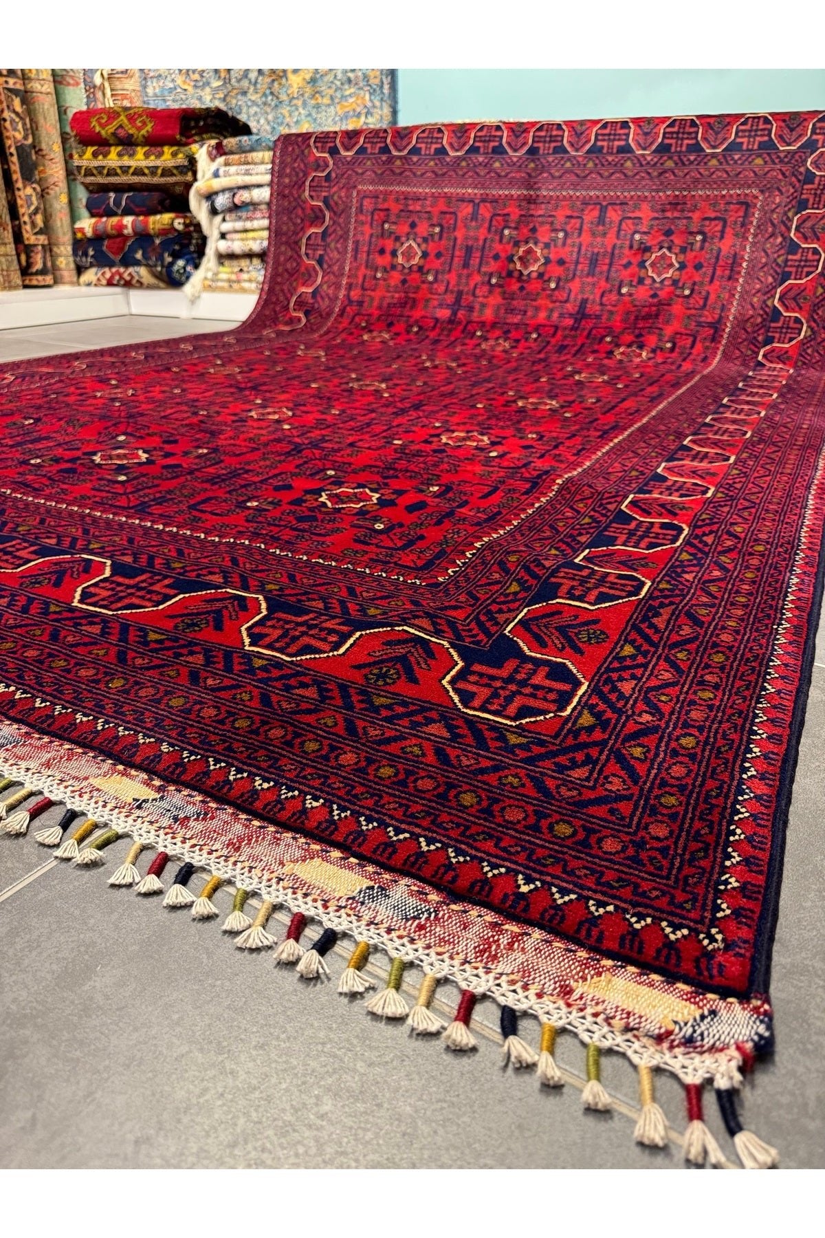 HSD Handwoven Afghan Carpet Bilicik - MALLTURK