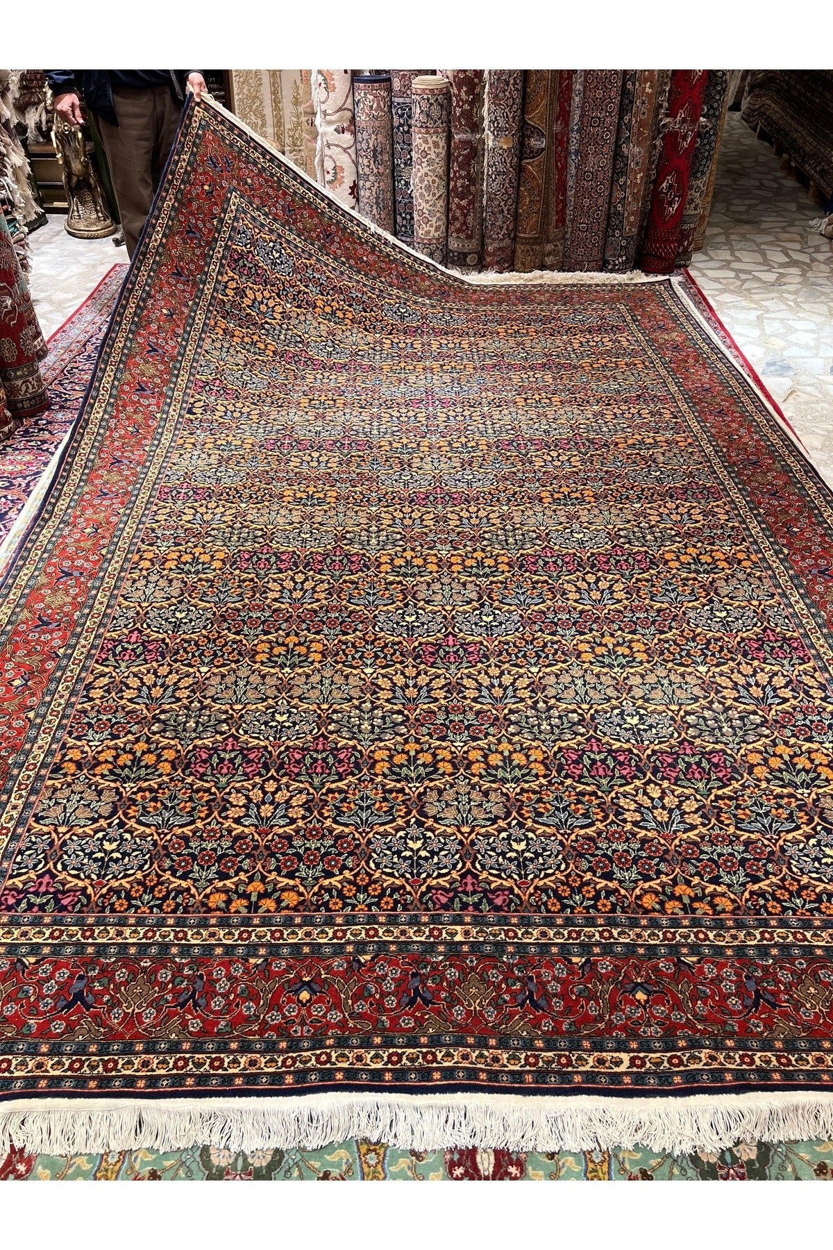 RD RAMAZAN DAG Hand Rug Art Hand-Woven Hereke Rug Karpuzlu Design Premium Quality Size 365x245 - MALLTURK