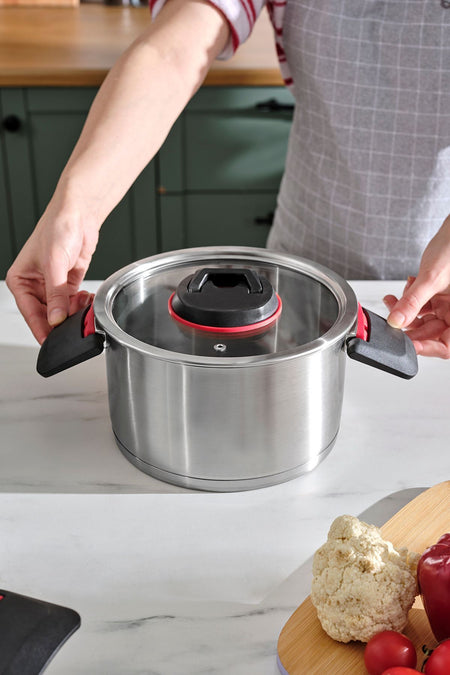 Karaca Yenka Induction Compatible 6 Piece Katlanabilir Kulplu Cookware Set