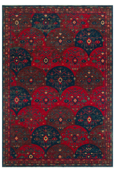 Kalesta Rug Rustik 02 Red Multy Natural Wool with Special Looms Hand-Woven Techniques with Produced Living Room Rug - MALLTURK