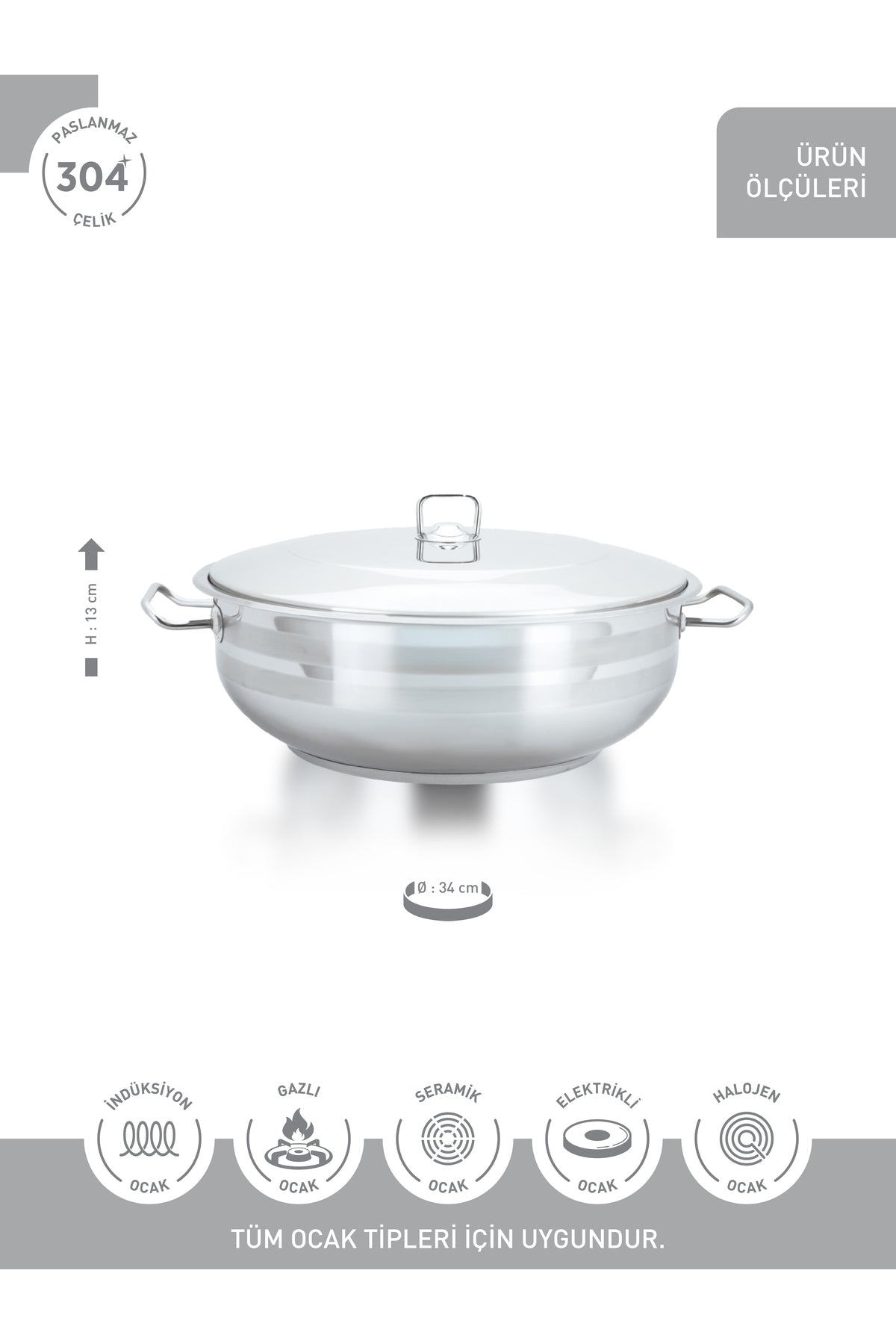 Hascevher Gastro Saute Pan