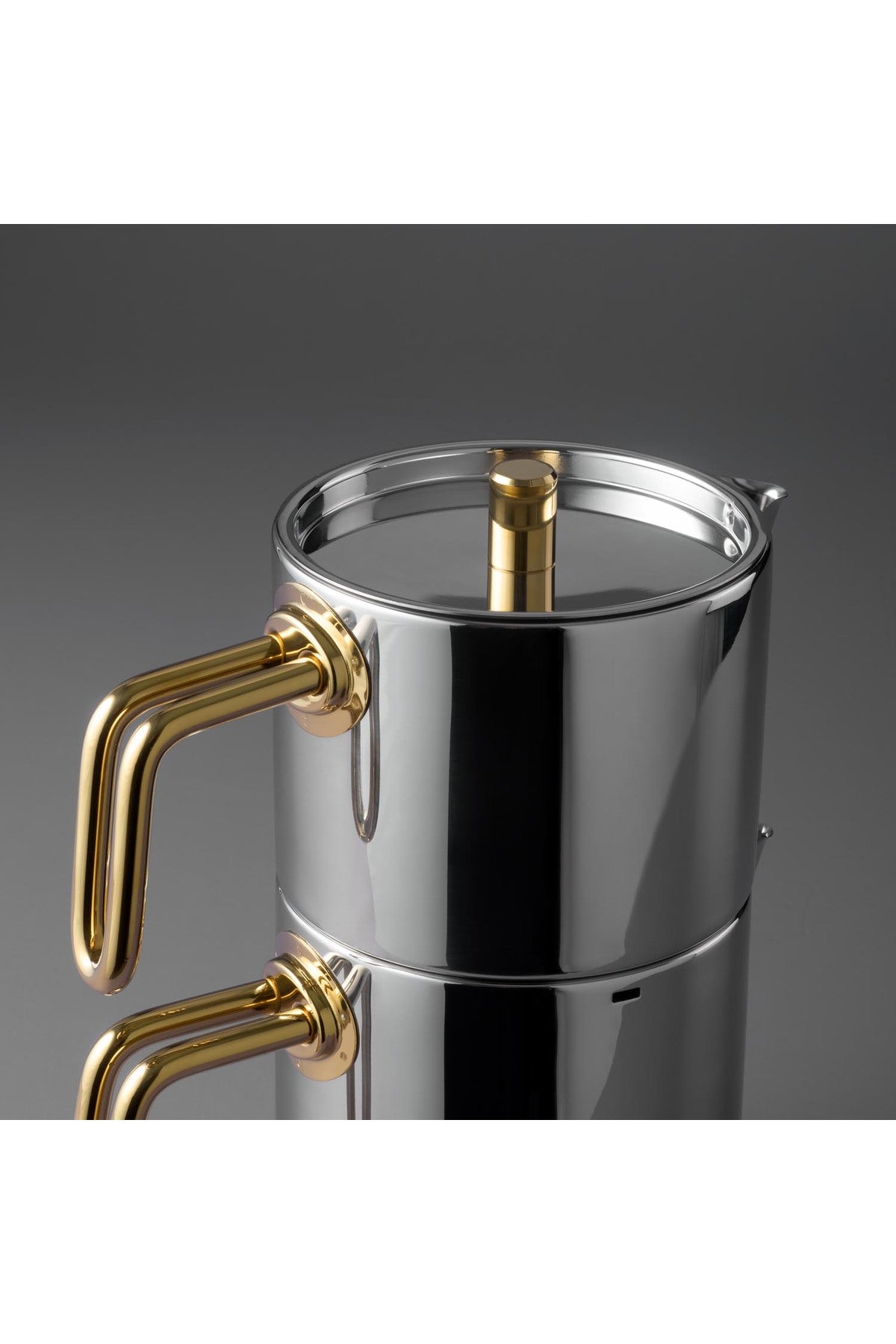 Jumbo Metalix Titanium Gold induction Base Midi Teapot - MALLTURK