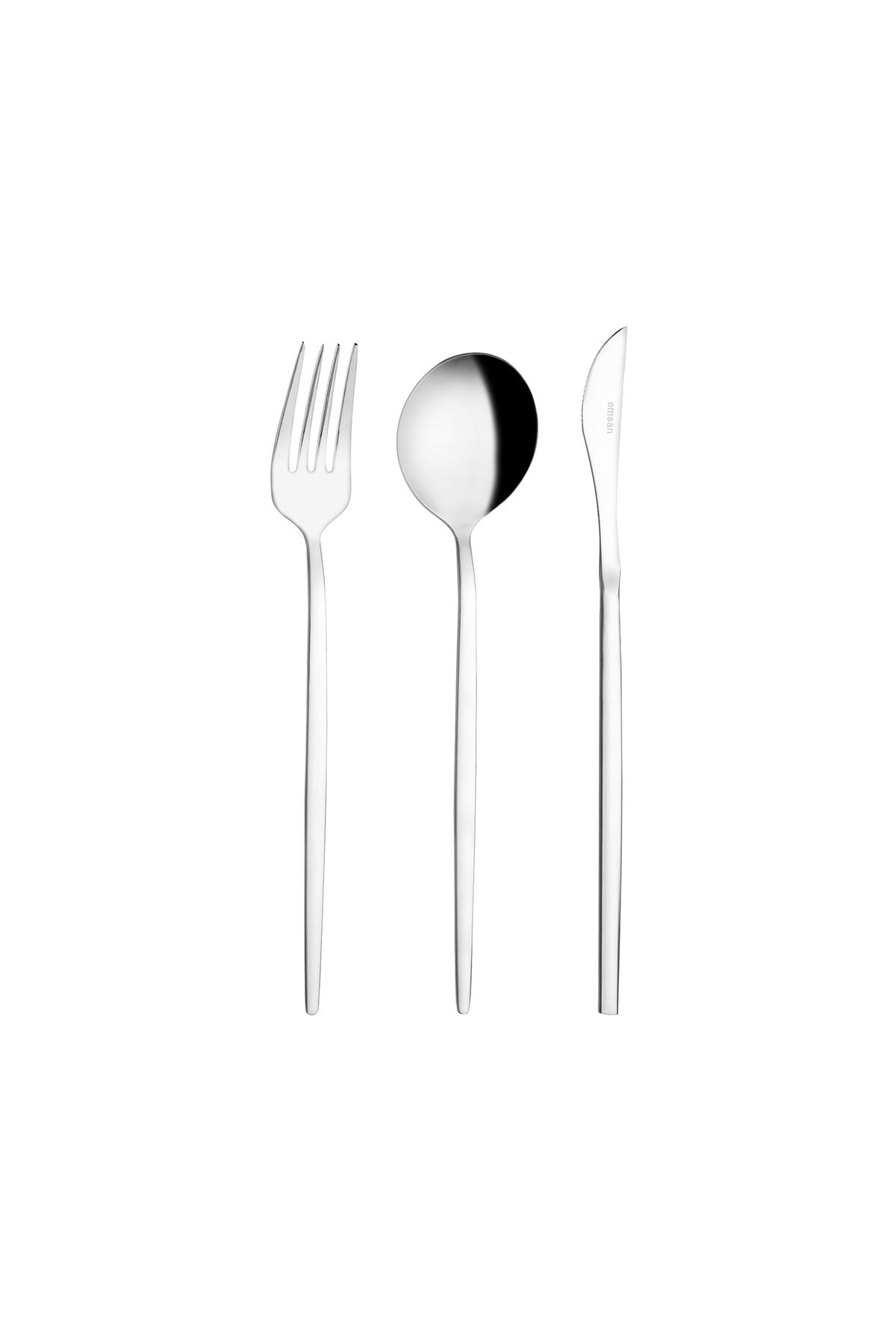 Emsan aspendos 18 Piece 6 Place Setting Flatware Set Boxed - MALLTURK