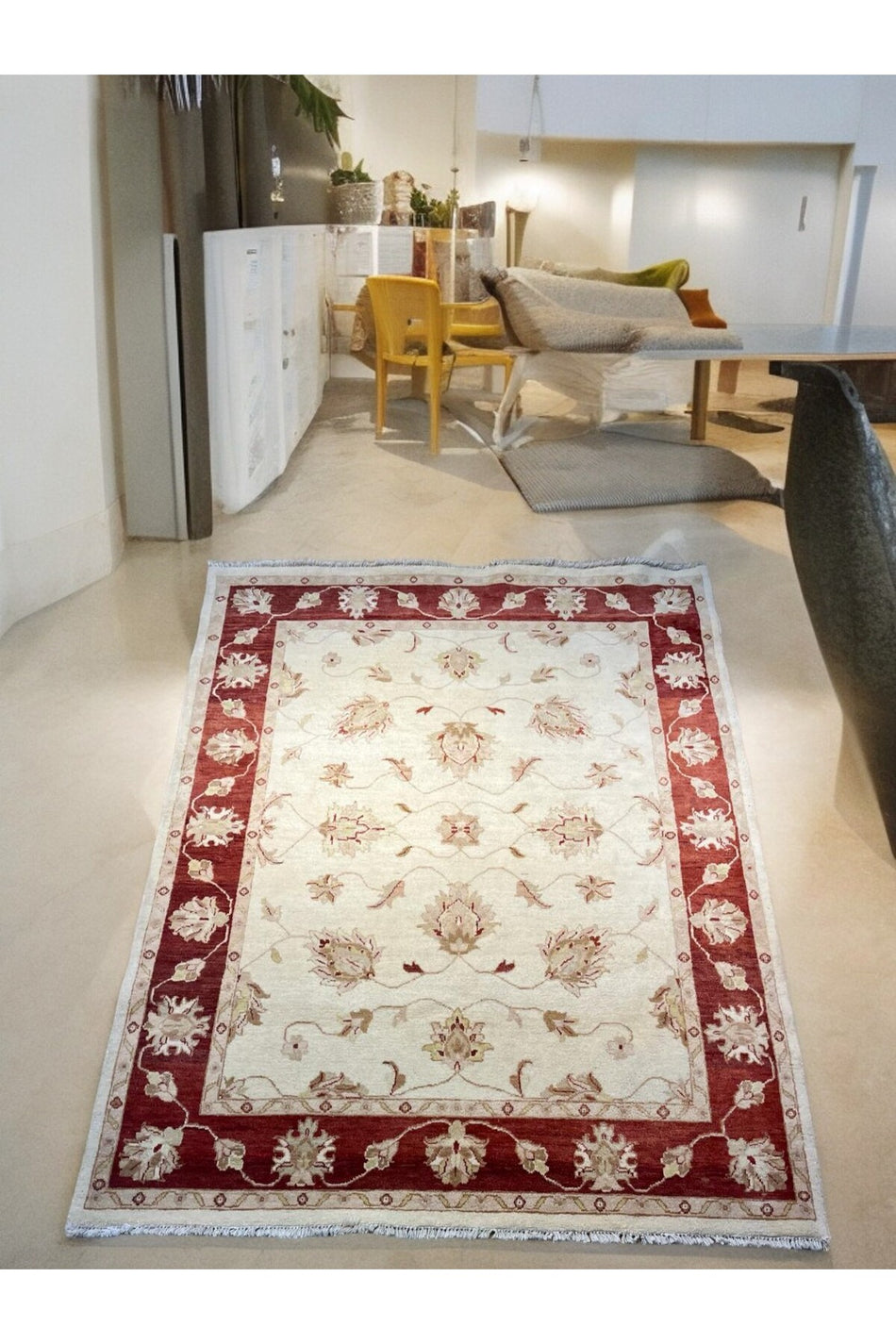 SIRVAN Rug Hand-Woven Afghan Usak Rug - 204x151 - MALLTURK